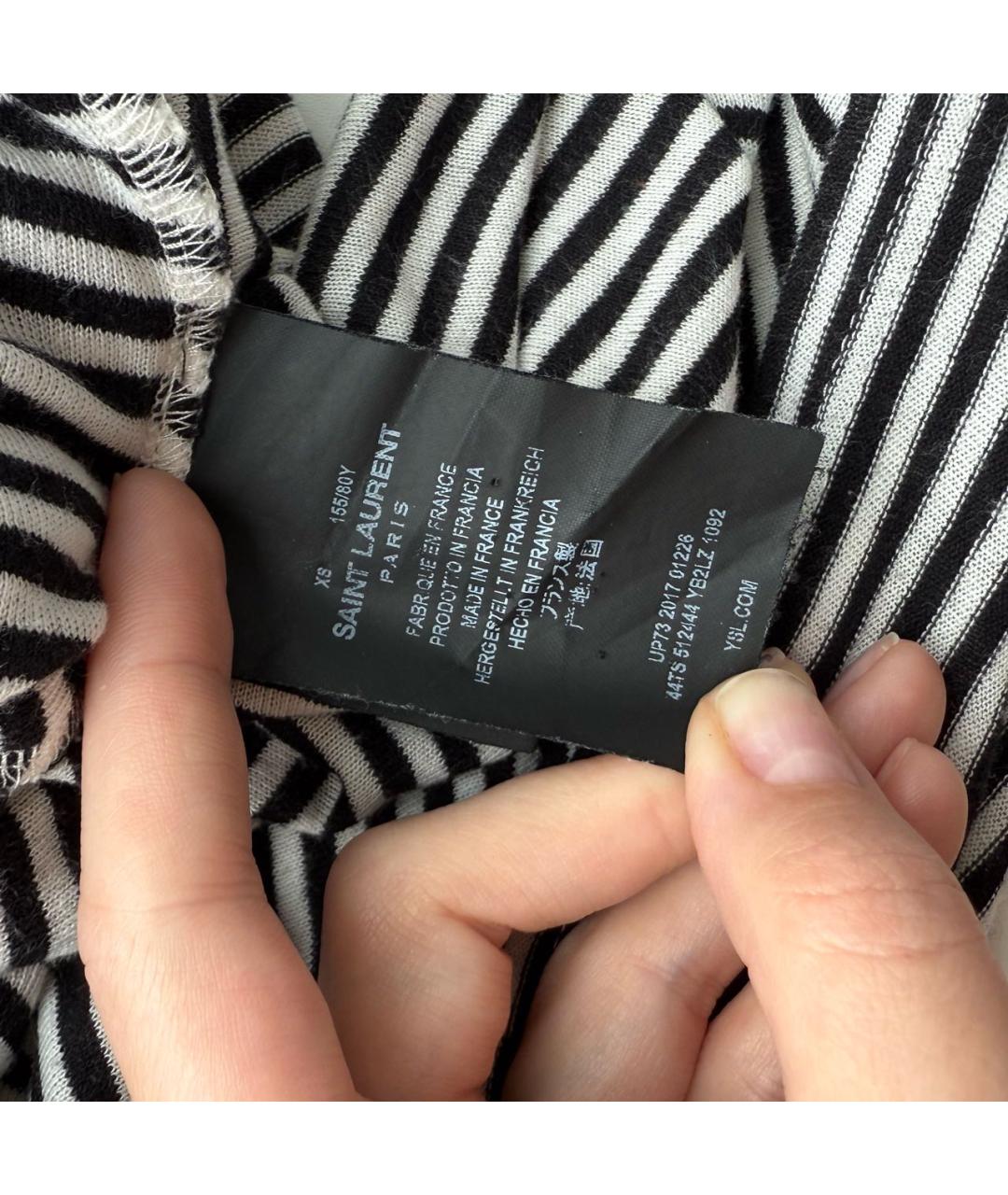 SAINT LAURENT Белая хлопковая футболка, фото 7