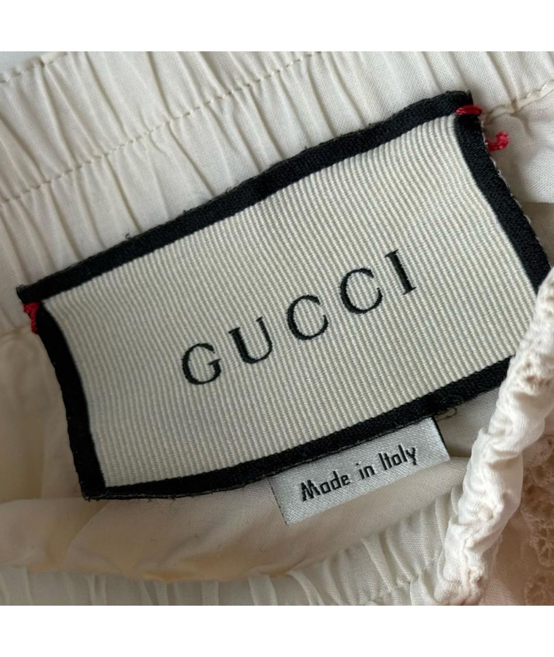 GUCCI Бежевые хлопковые шорты, фото 3