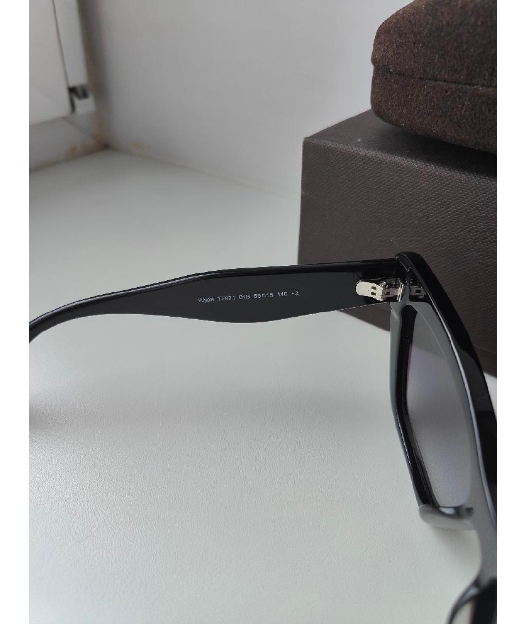 TOM FORD Черные пластиковые солнцезащитные очки, фото 5