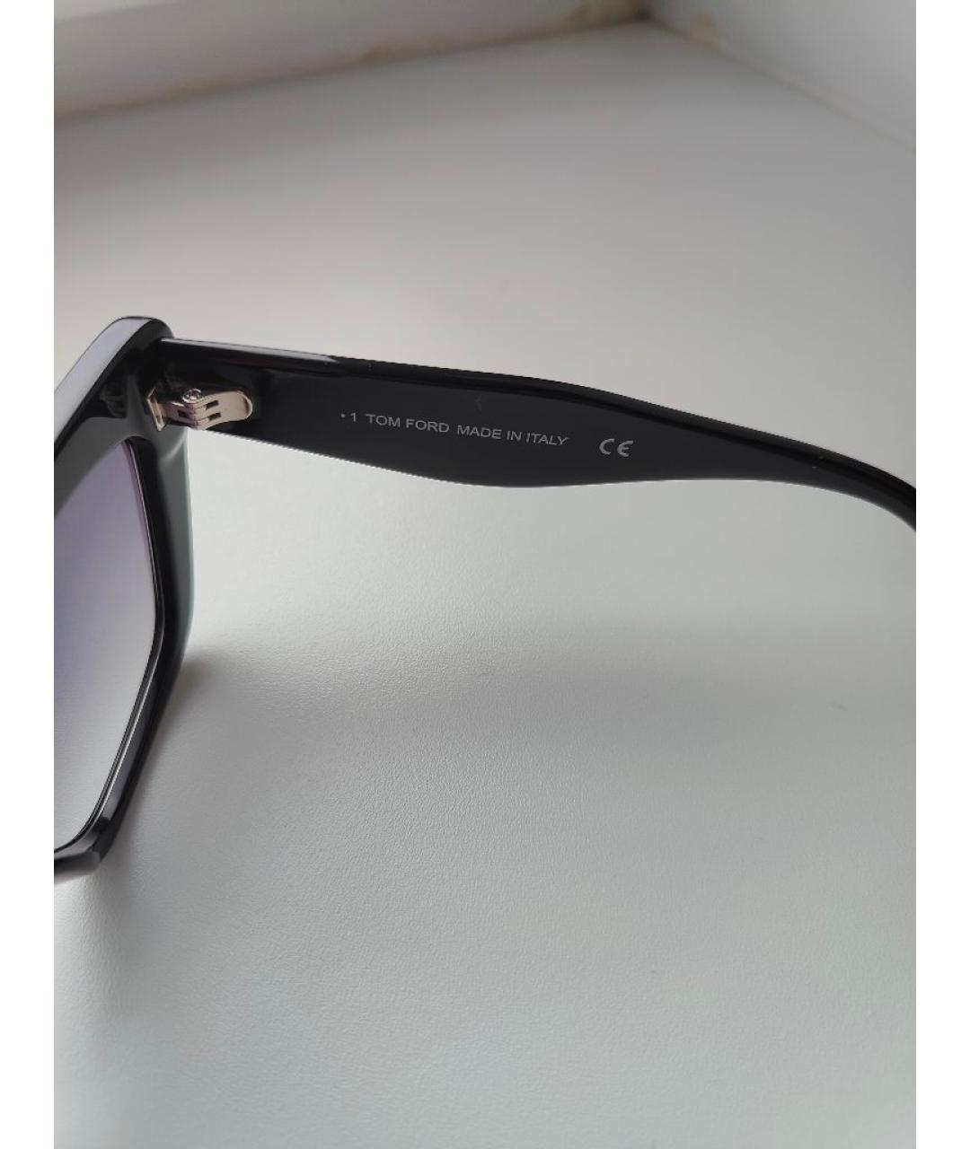 TOM FORD Черные пластиковые солнцезащитные очки, фото 6