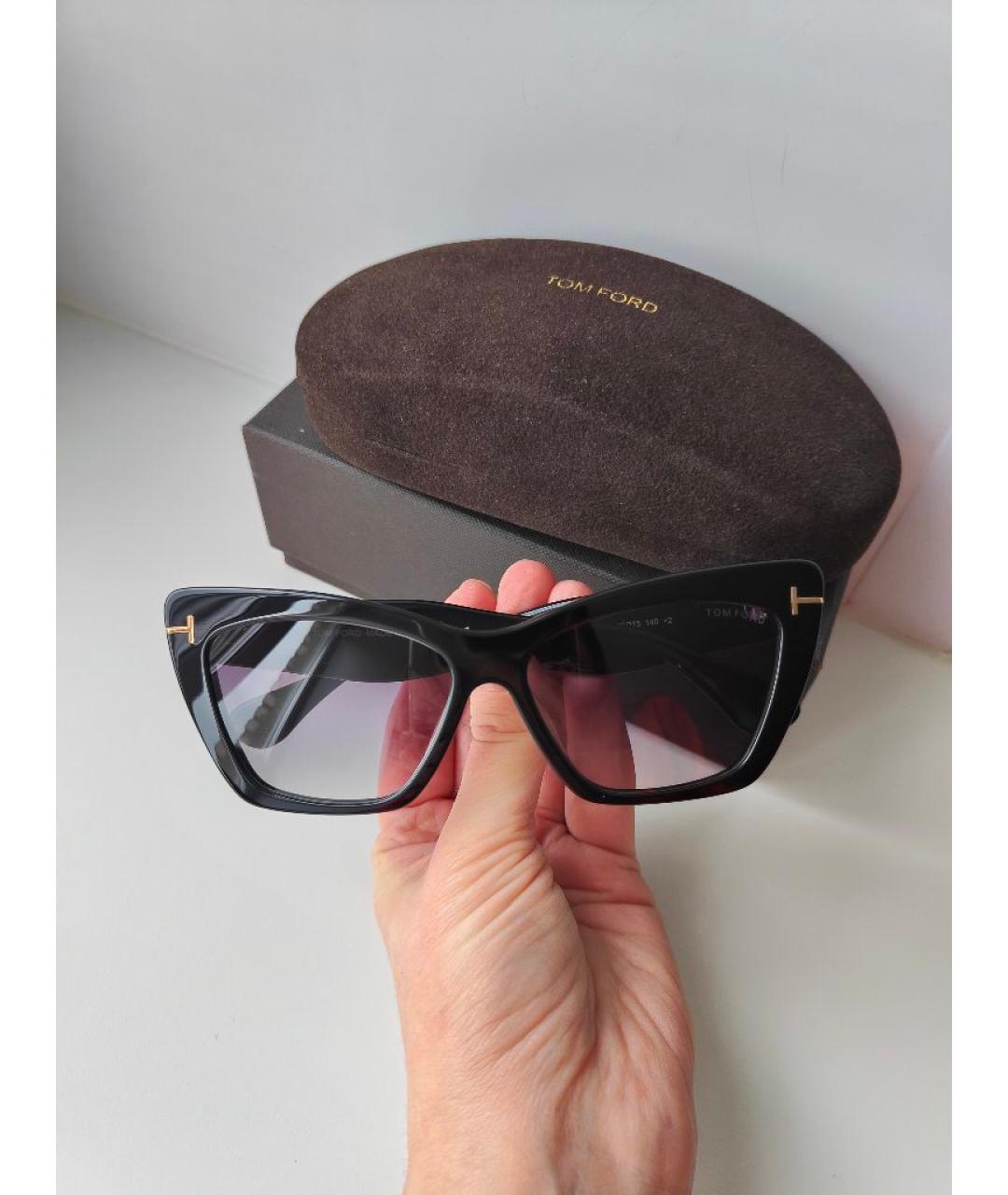 TOM FORD Черные пластиковые солнцезащитные очки, фото 7