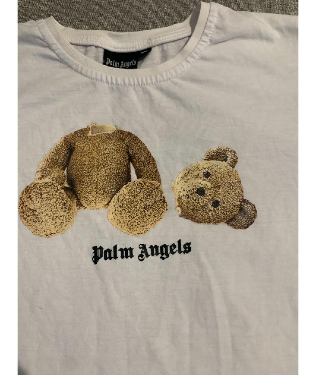 PALM ANGELS Белая хлопковая детская футболка, фото 5