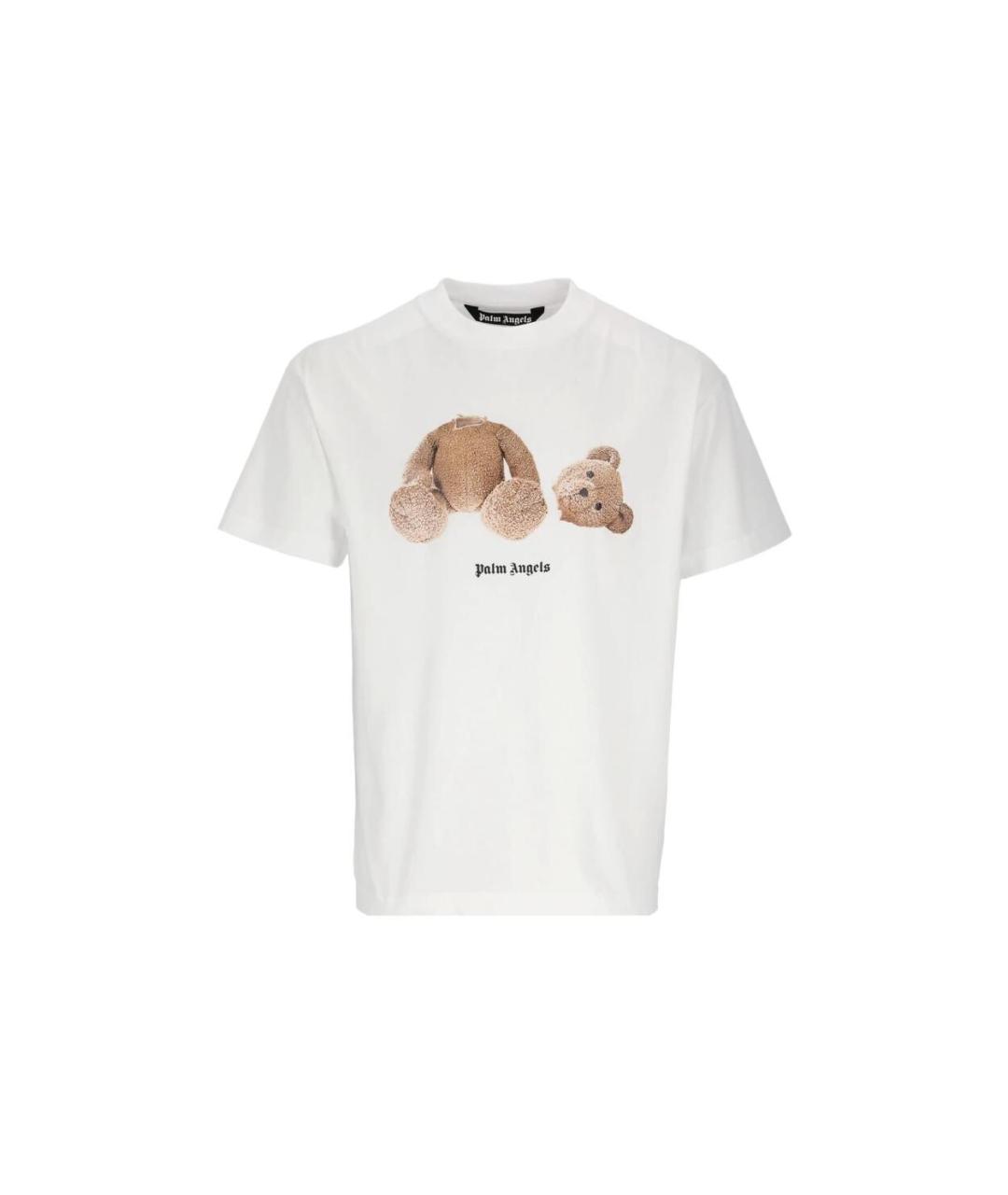 PALM ANGELS Белая хлопковая детская футболка, фото 1