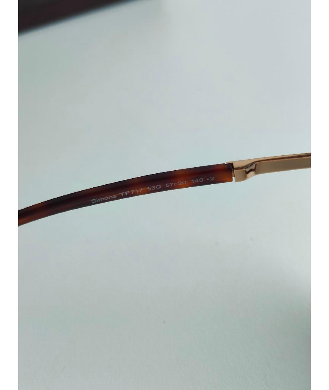 TOM FORD Коричневые пластиковые солнцезащитные очки, фото 5