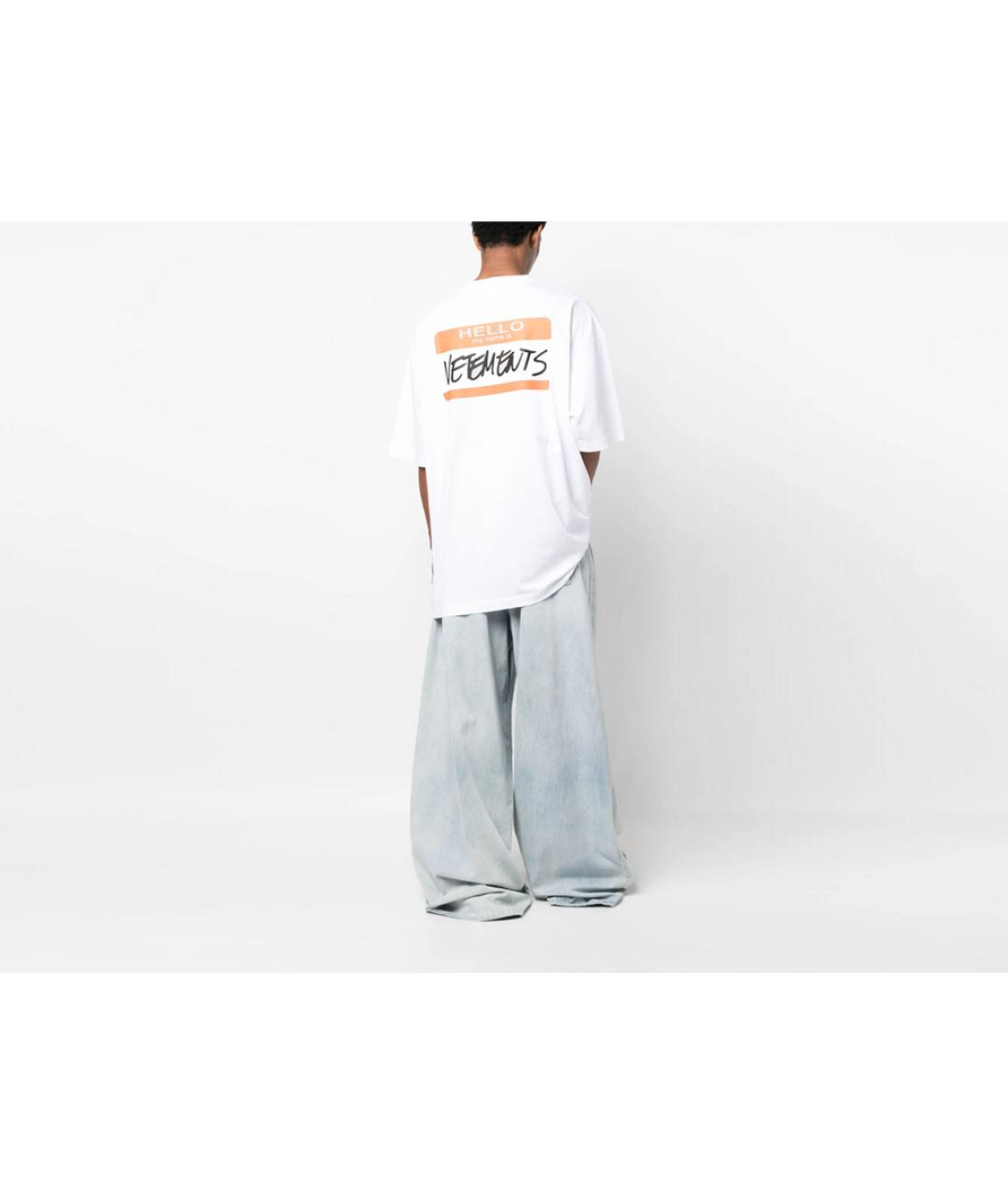 VETEMENTS Белая хлопковая футболка, фото 3