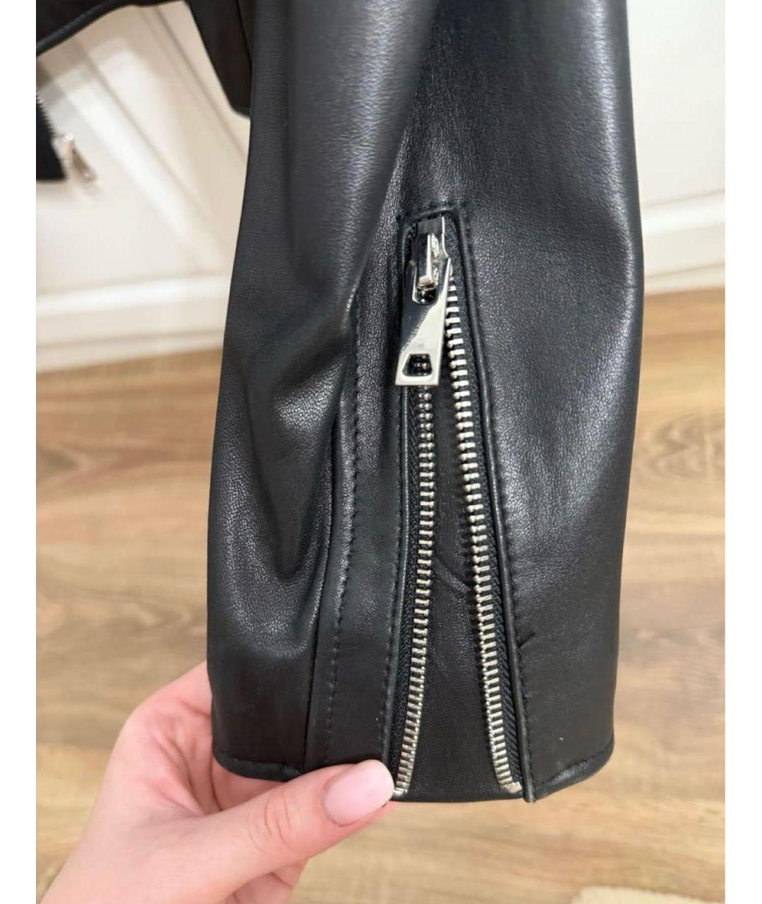 SAINT LAURENT Черная кожаная куртка, фото 5