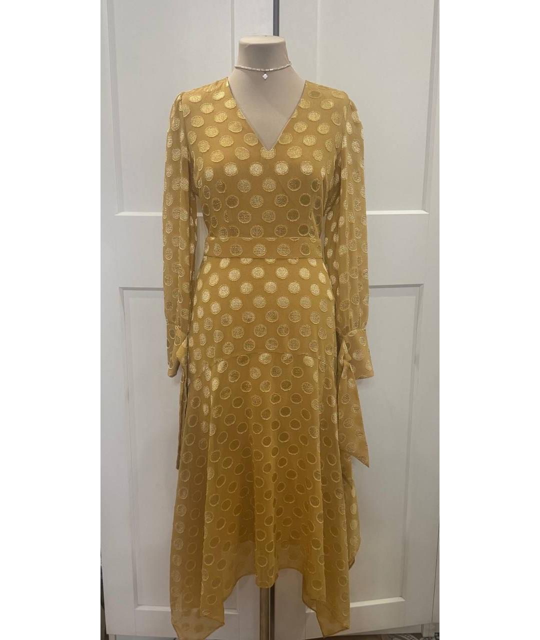 IVY OAK Желтое полиэстеровое повседневное платье, фото 4