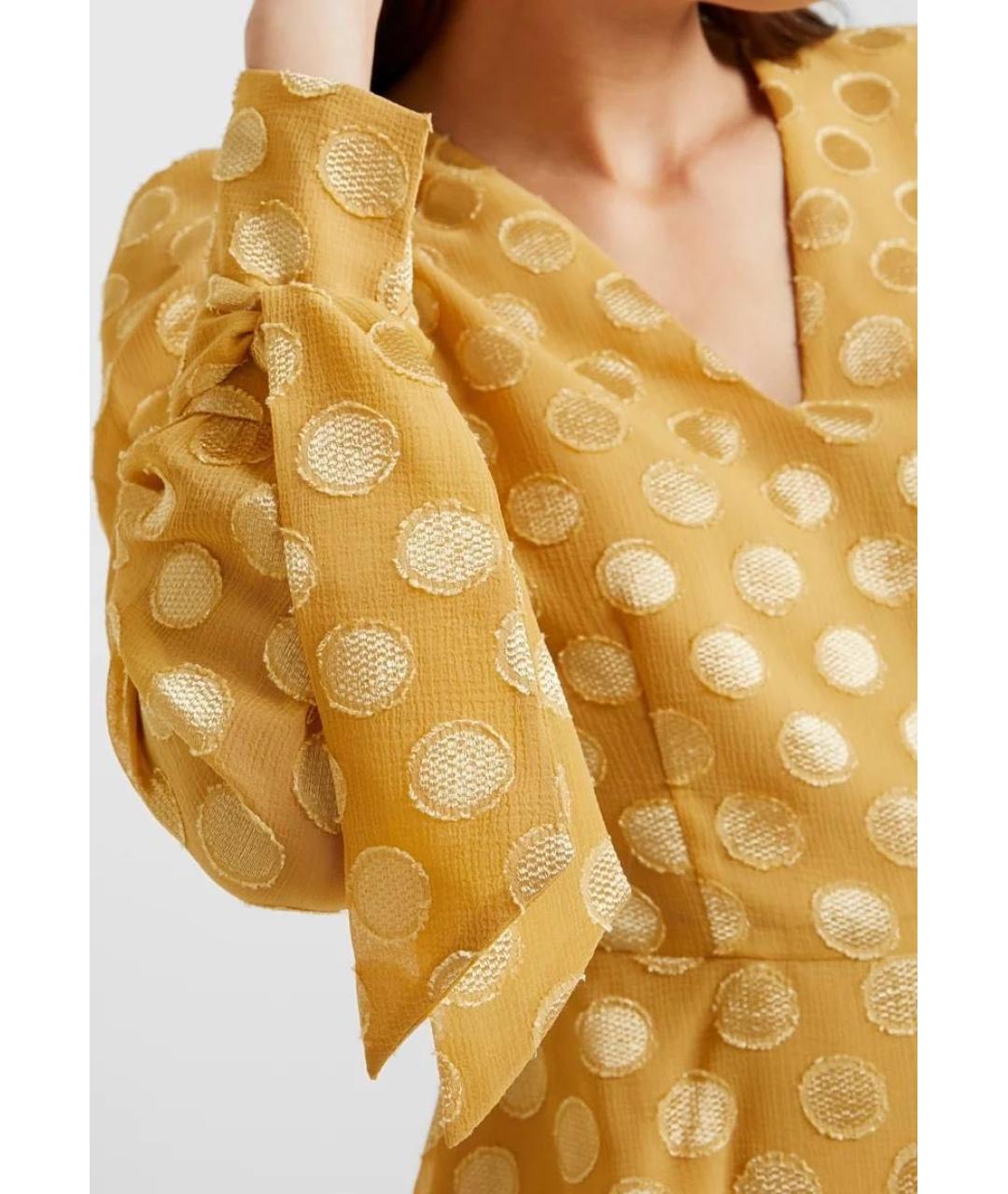IVY OAK Желтое полиэстеровое повседневное платье, фото 7