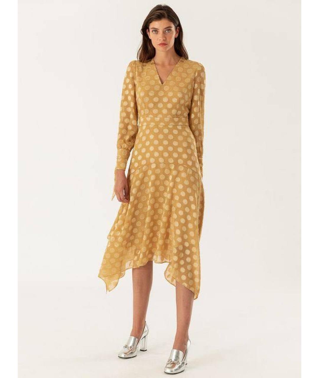 IVY OAK Желтое полиэстеровое повседневное платье, фото 2