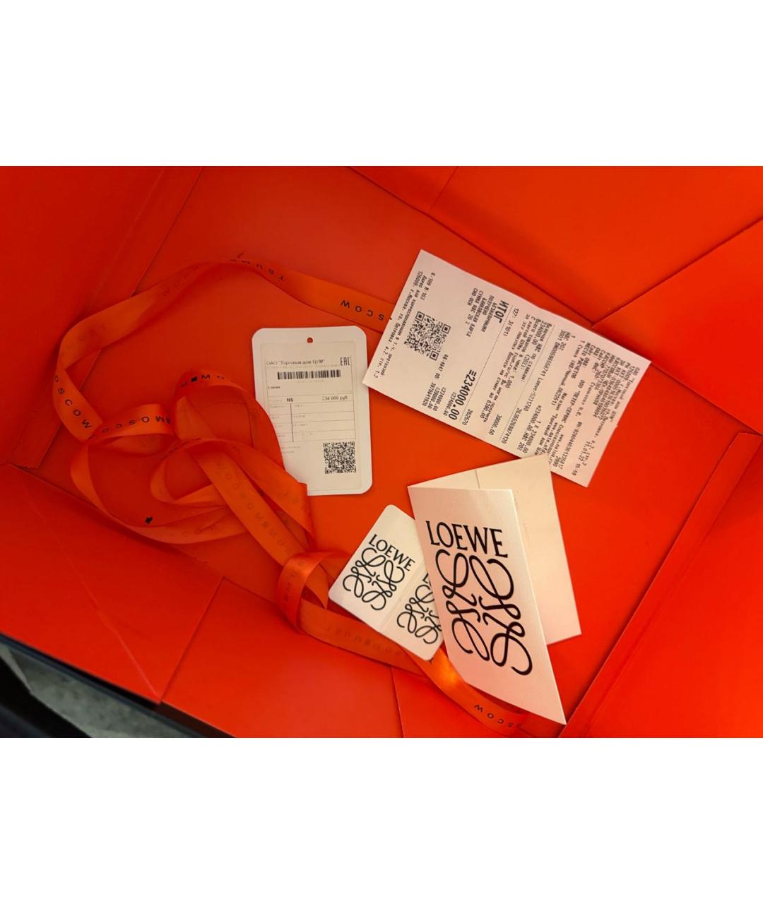 LOEWE Черная кожаная сумка тоут, фото 5