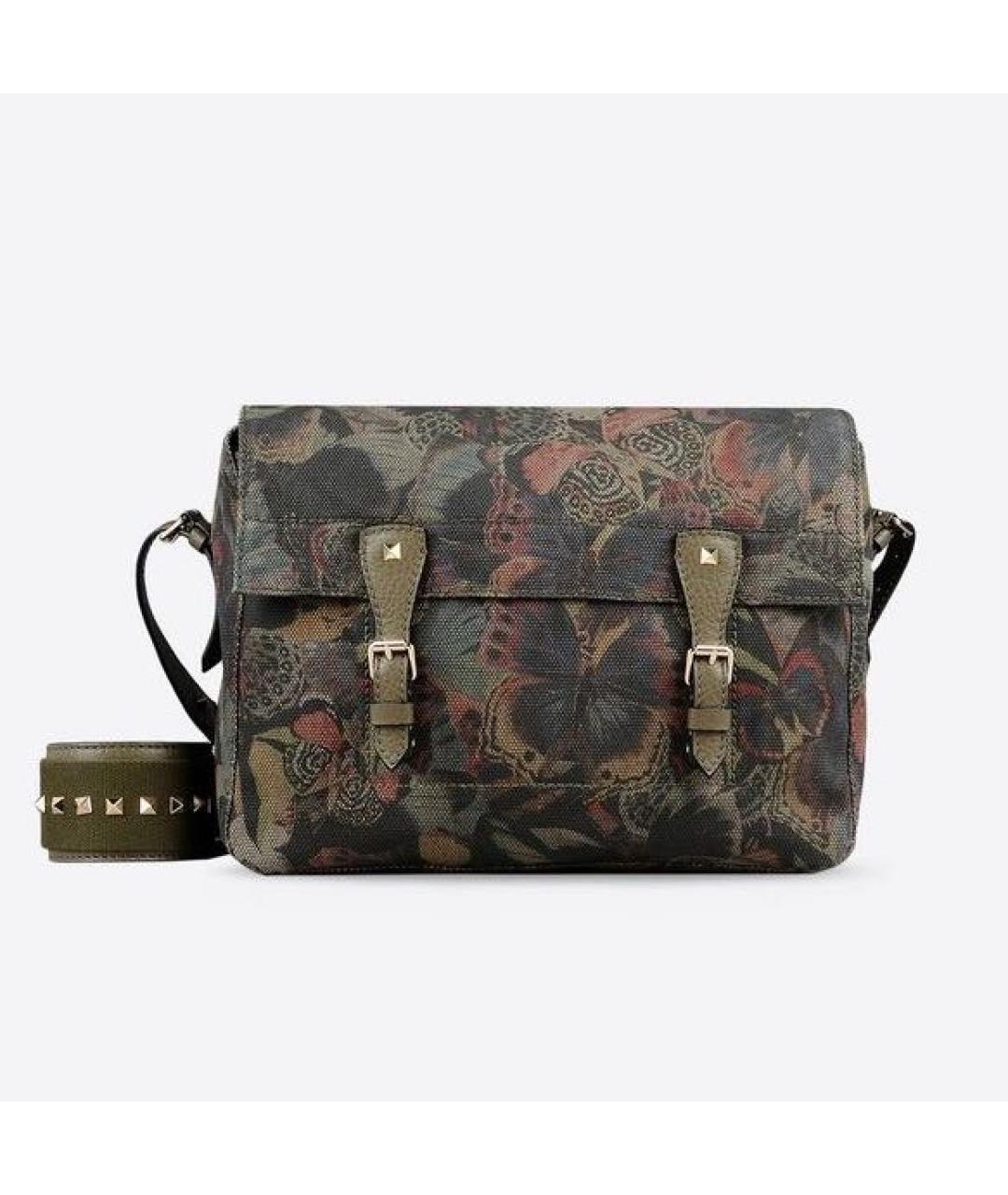 VALENTINO Хаки тканевая сумка через плечо, фото 9