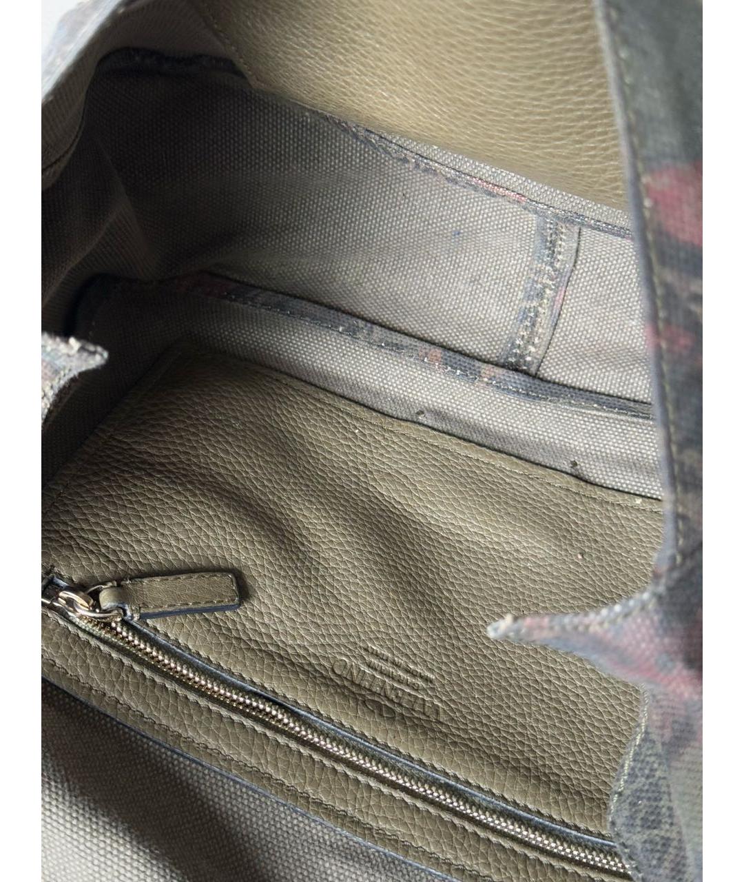 VALENTINO Хаки тканевая сумка через плечо, фото 4