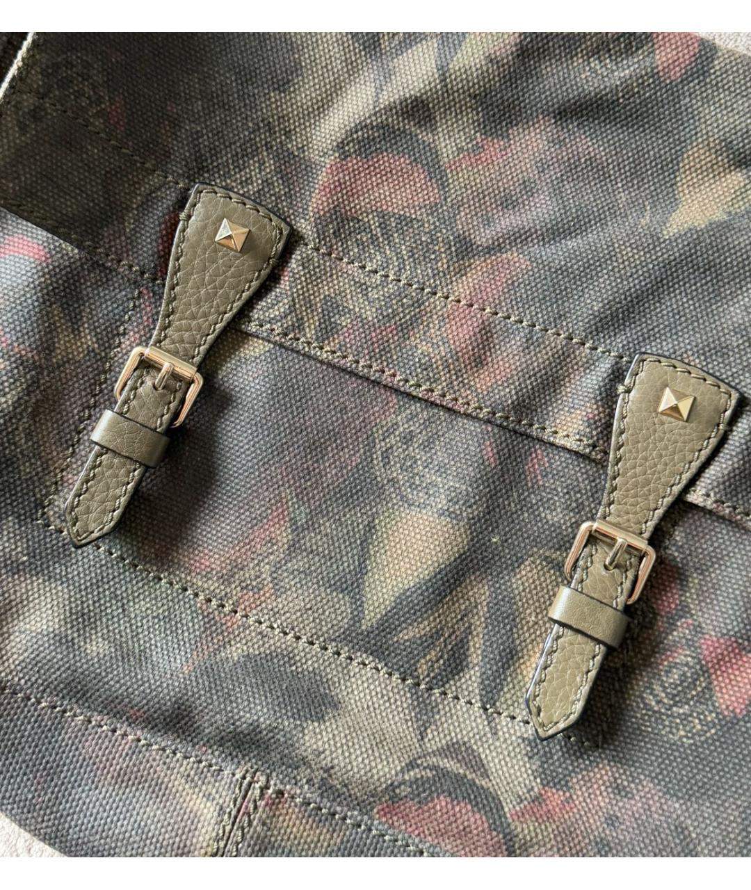 VALENTINO Хаки тканевая сумка через плечо, фото 7