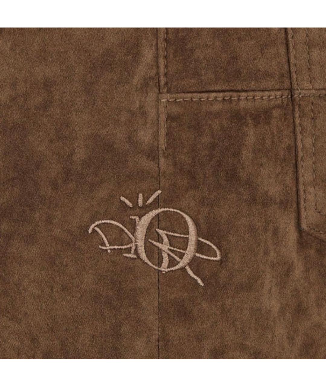 CHRISTIAN DIOR Коричневые хлопковые прямые джинсы, фото 4