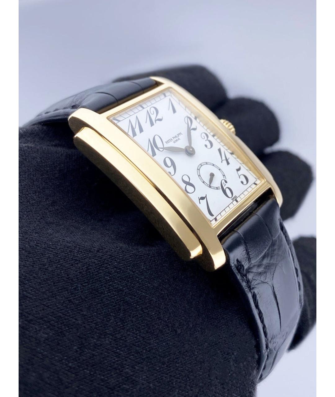 PATEK PHILIPPE Белые часы из желтого золота, фото 3