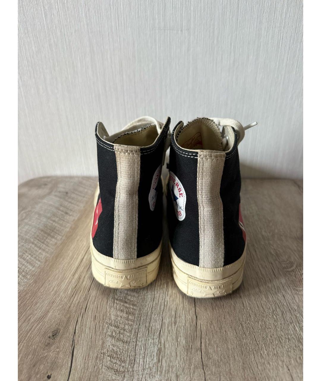 COMME DES GARÇONS PLAY Черные кеды, фото 4