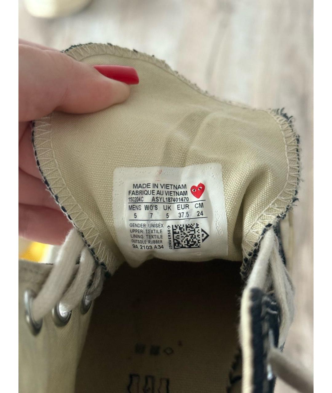COMME DES GARÇONS PLAY Черные кеды, фото 7