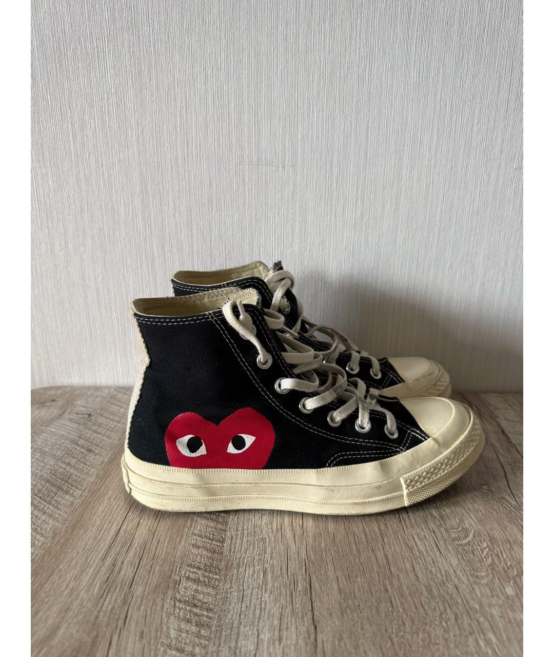 COMME DES GARÇONS PLAY Черные кеды, фото 8