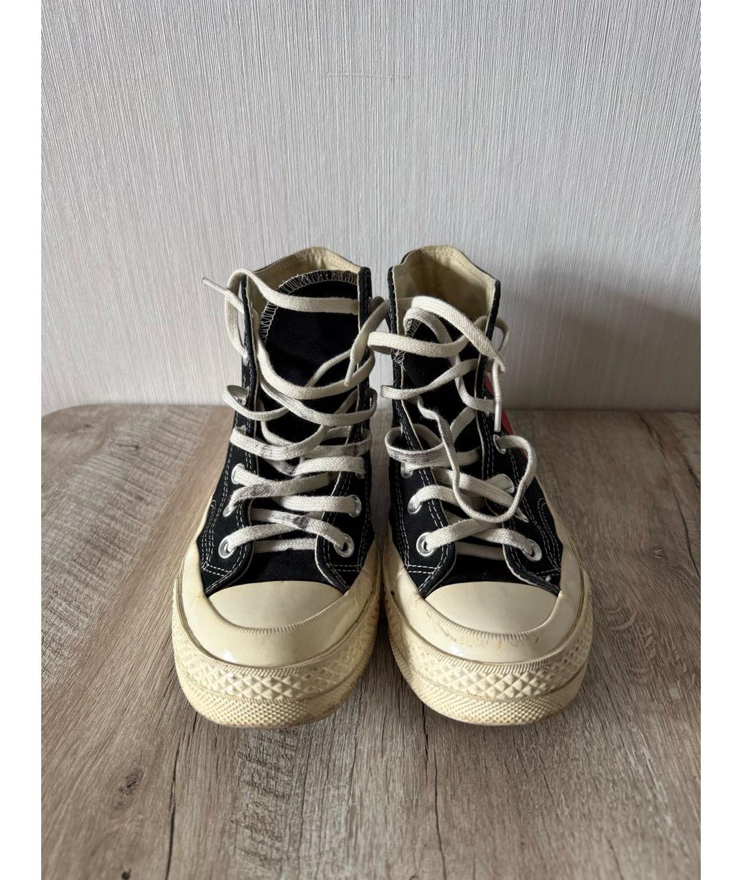 COMME DES GARÇONS PLAY Черные кеды, фото 2