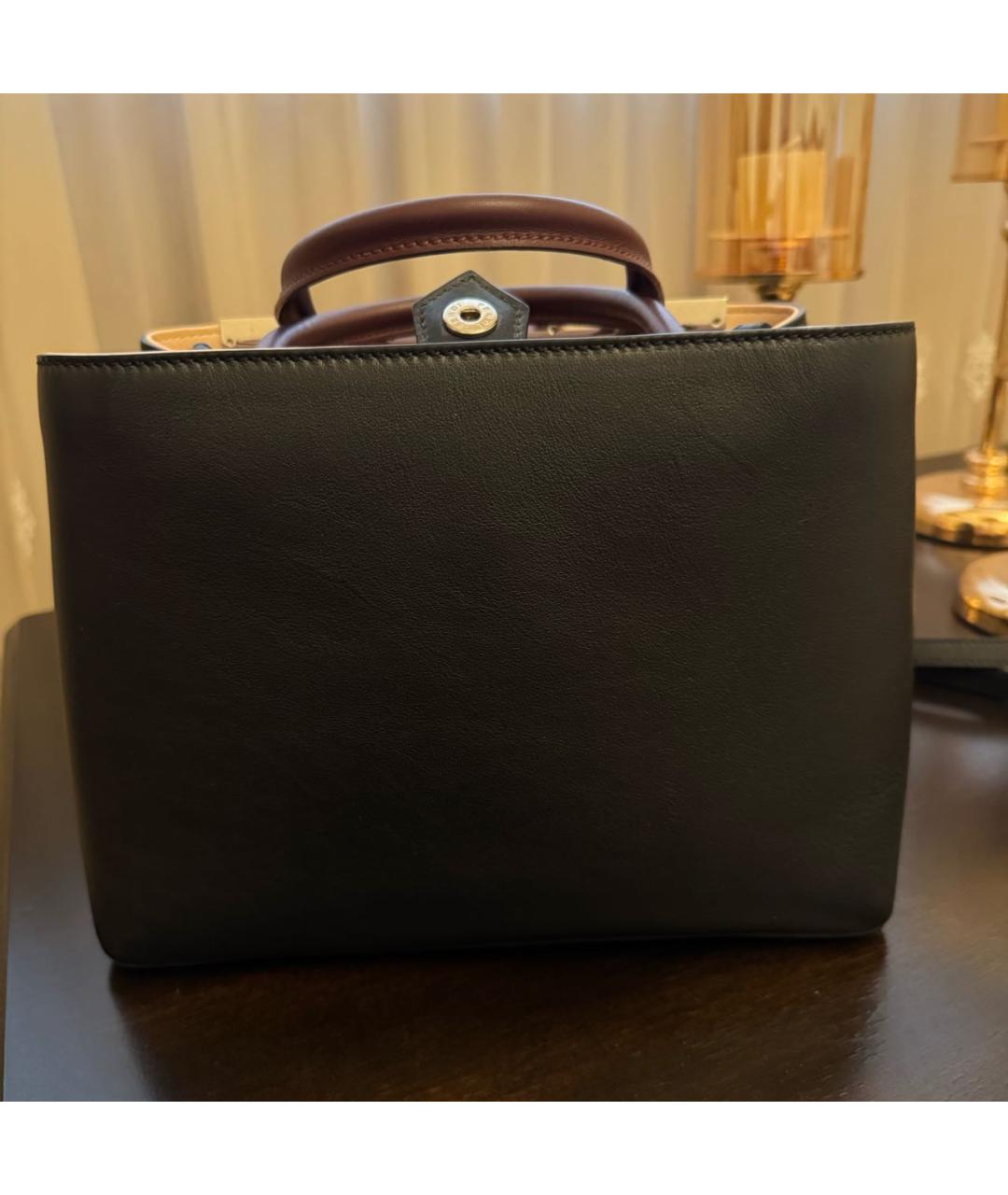 FENDI Черная кожаная сумка через плечо, фото 2