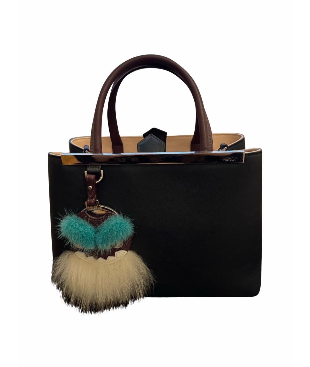 FENDI Черная кожаная сумка через плечо, фото 1