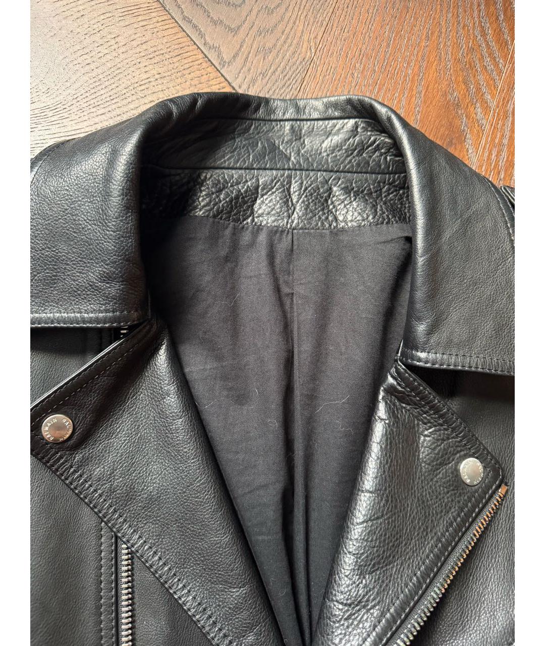 BALMAIN Черная кожаная куртка, фото 3