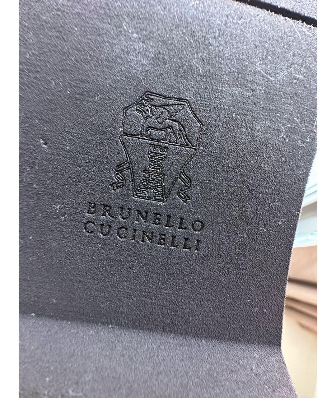 BRUNELLO CUCINELLI Коричневые замшевые лоферы, фото 5