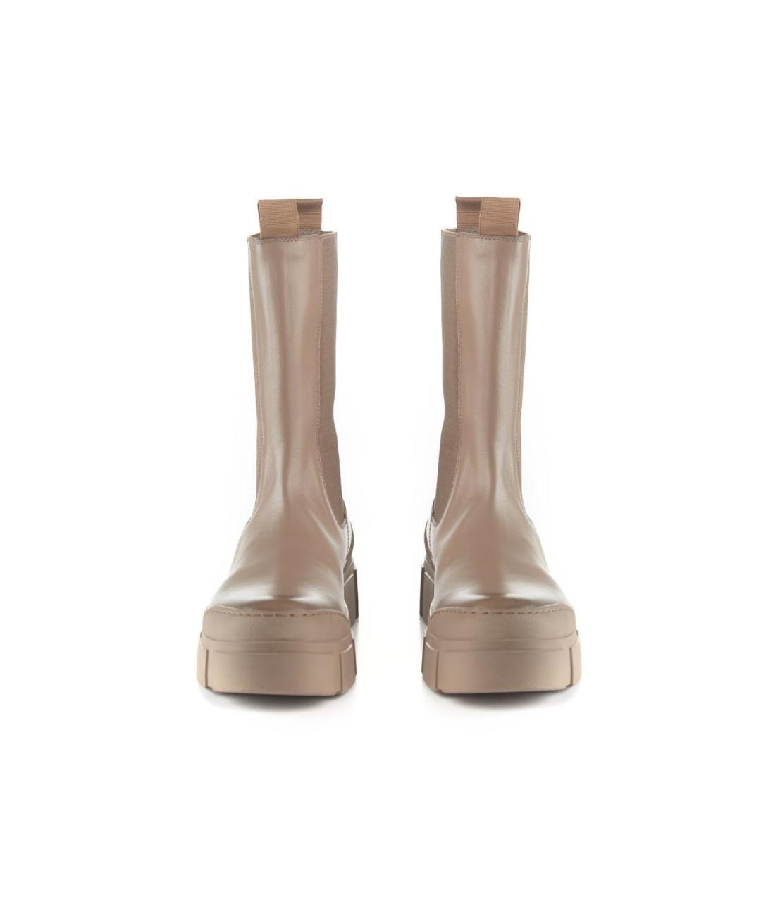 MAX MARA Бежевые кожаные сапоги, фото 2