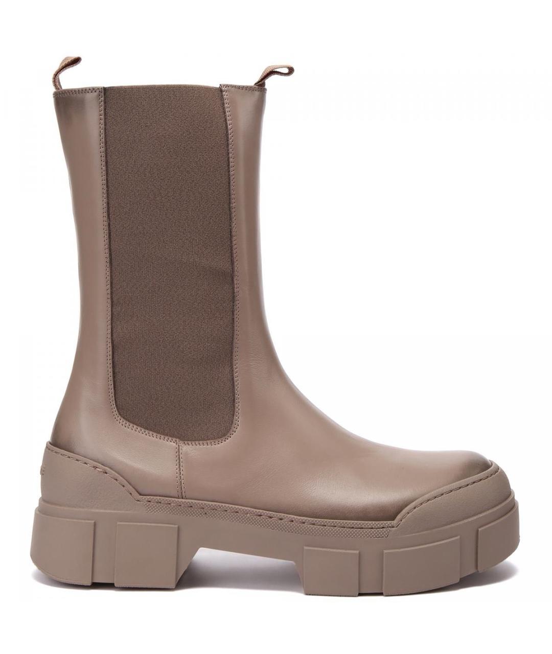 MAX MARA Бежевые кожаные сапоги, фото 8