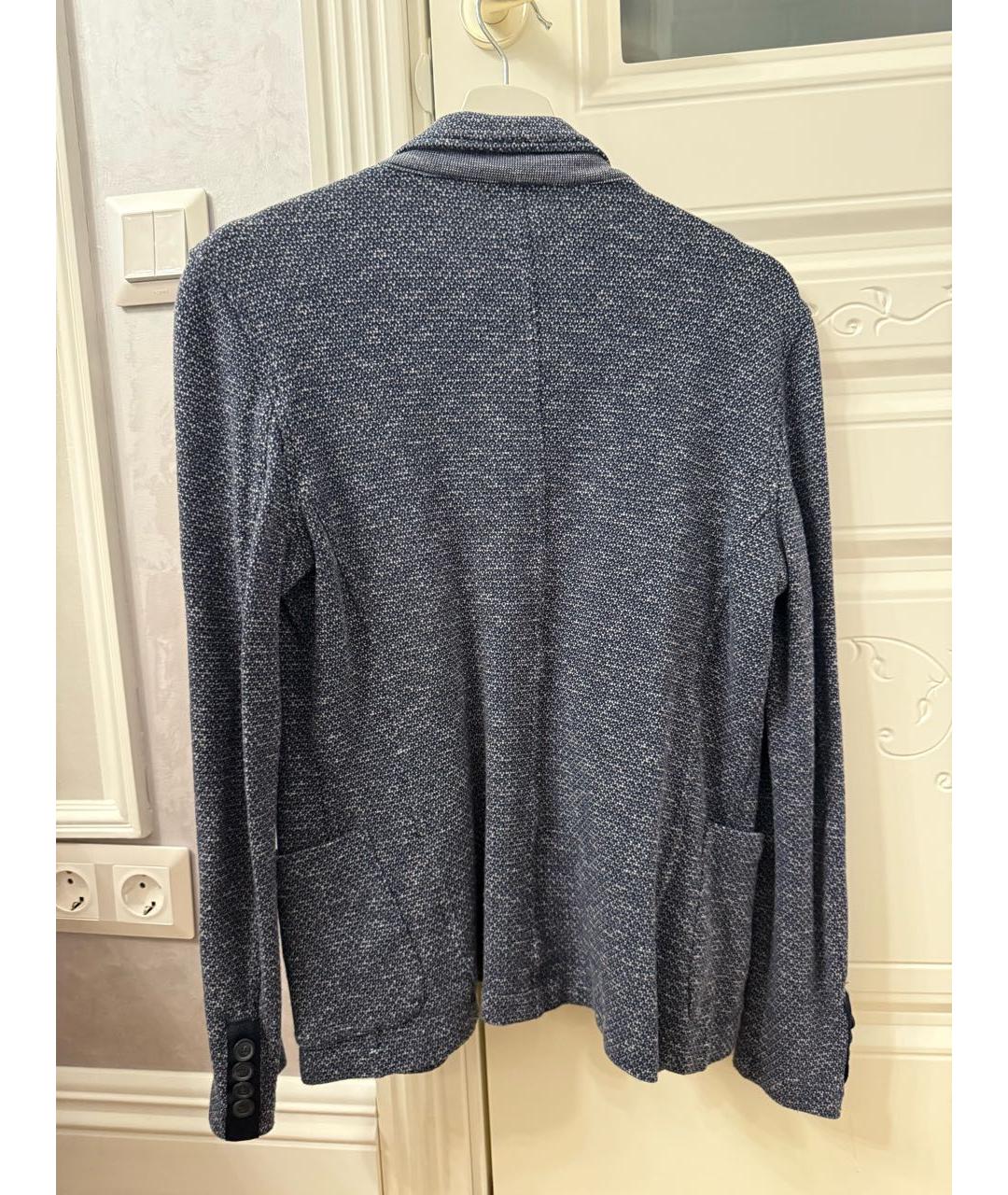 TRUSSARDI JEANS Синий хлопковый кардиган, фото 2