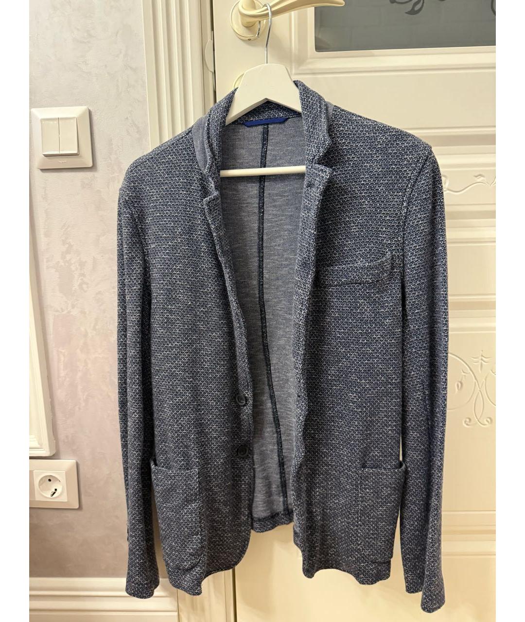 TRUSSARDI JEANS Синий хлопковый кардиган, фото 5
