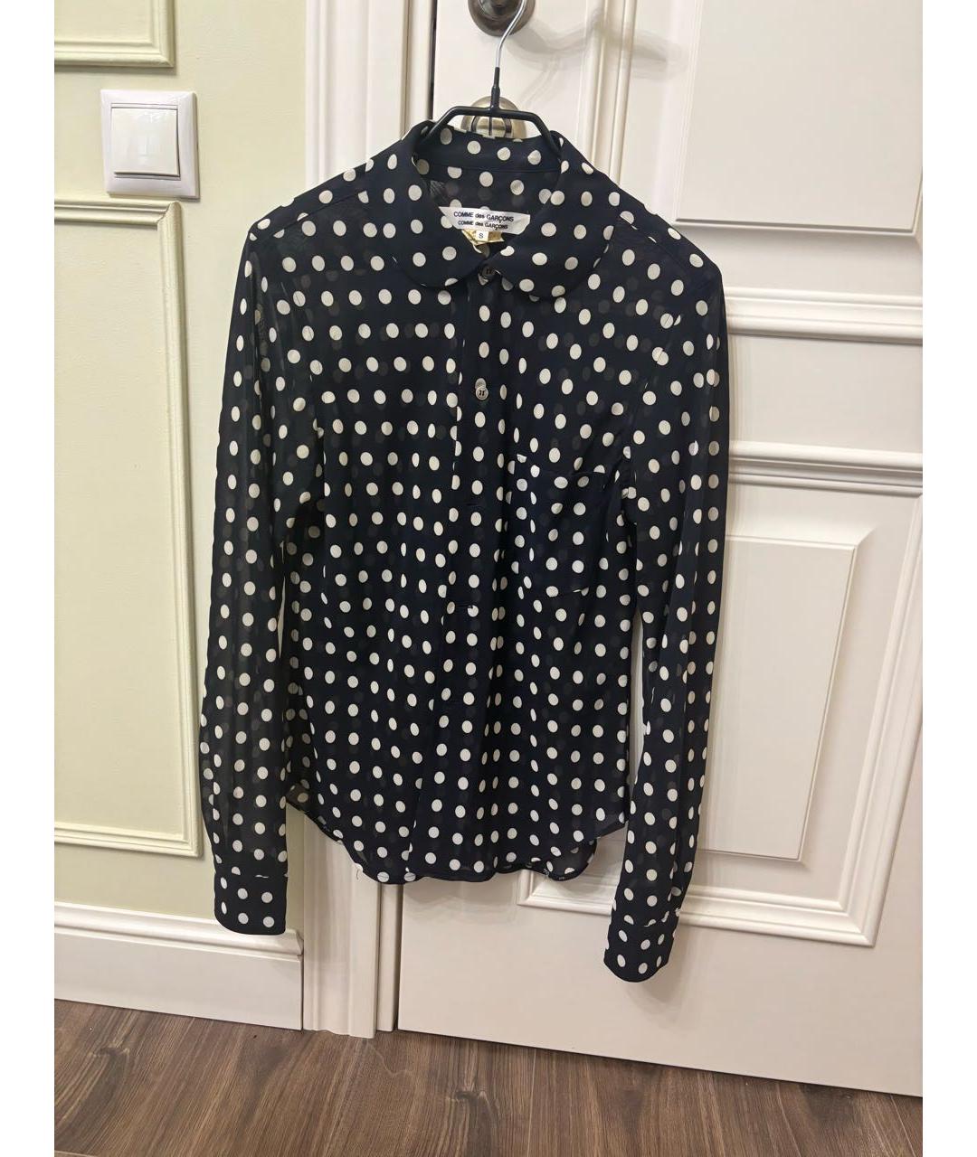 COMME DES GARÇONS Темно-синяя полиэстеровая рубашка, фото 5