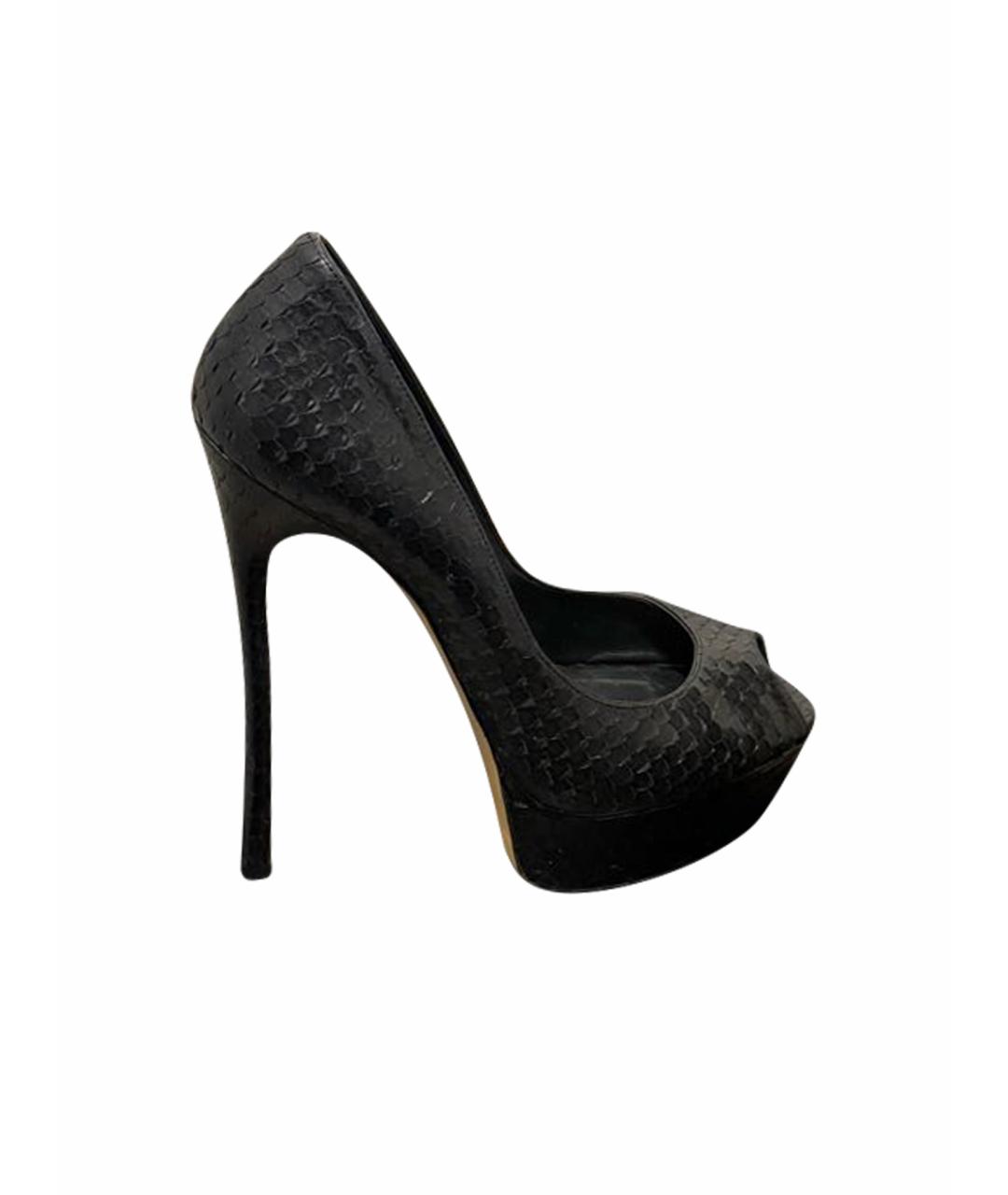 CASADEI Черные кожаные туфли, фото 1