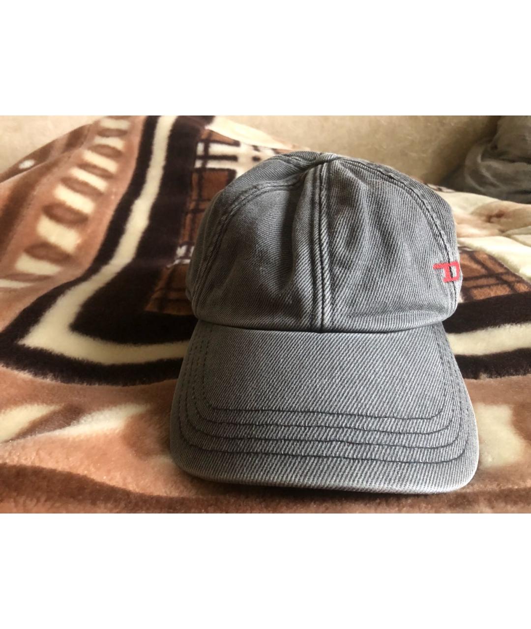 DIESEL Серая хлопковая кепка/бейсболка, фото 2