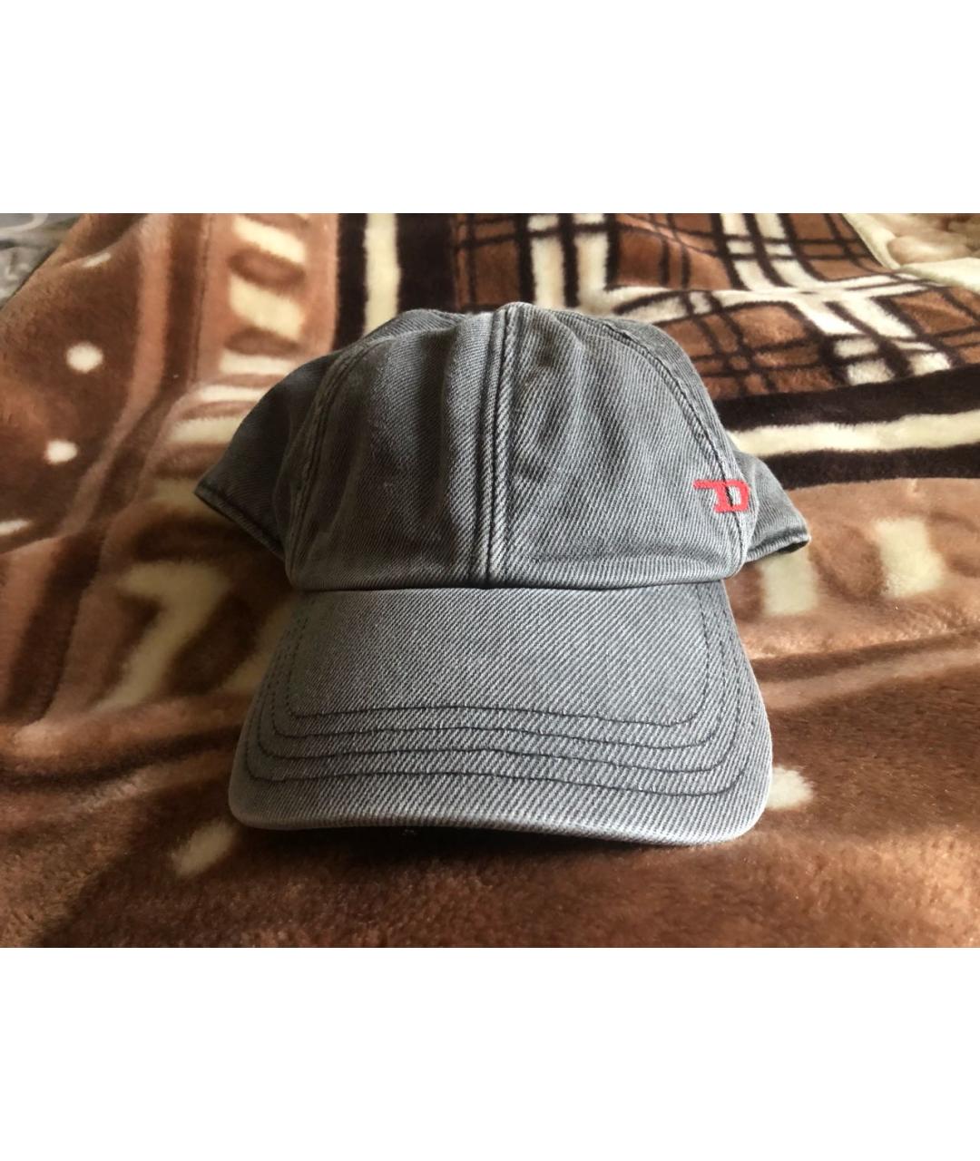 DIESEL Серая хлопковая кепка/бейсболка, фото 3
