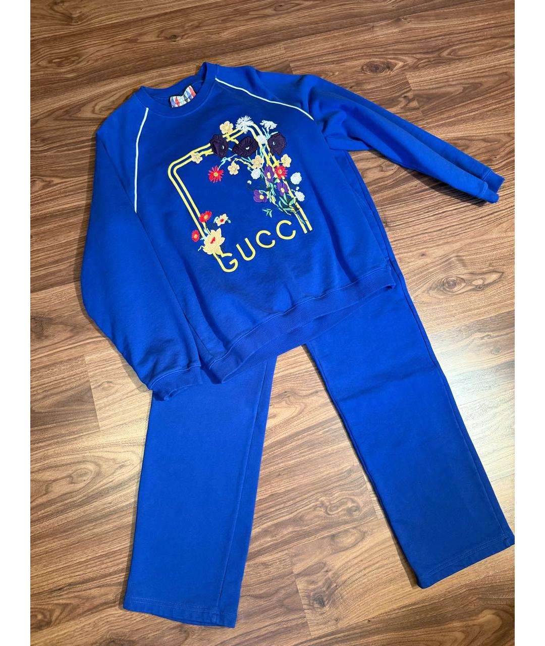 GUCCI Синий хлопковый костюм с брюками, фото 2