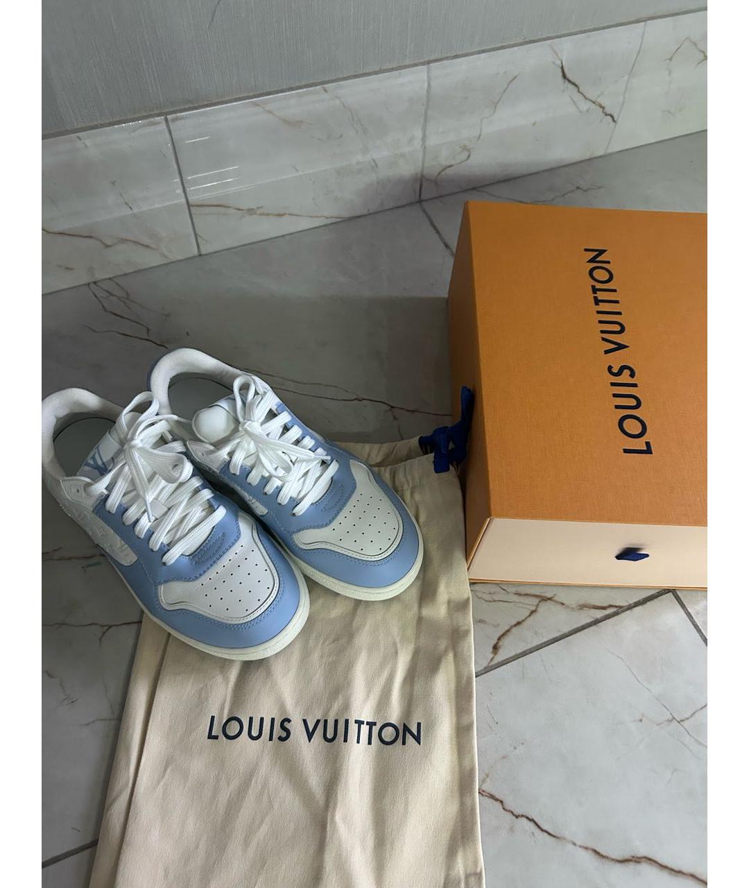 LOUIS VUITTON Белые кожаные кеды, фото 6