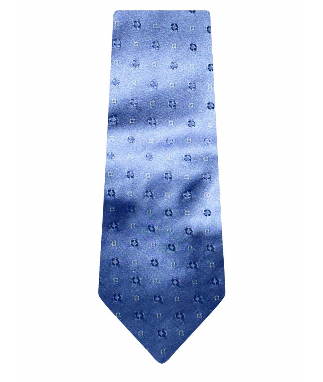 GIORGIO ARMANI Голубой шелковый галстук, фото 1