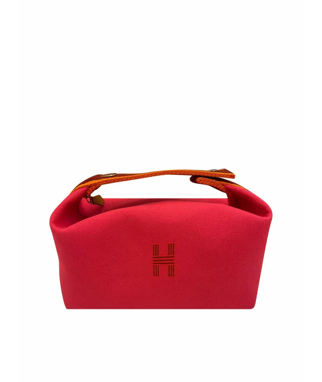 HERMES Розовая хлопковая косметичка, фото 1