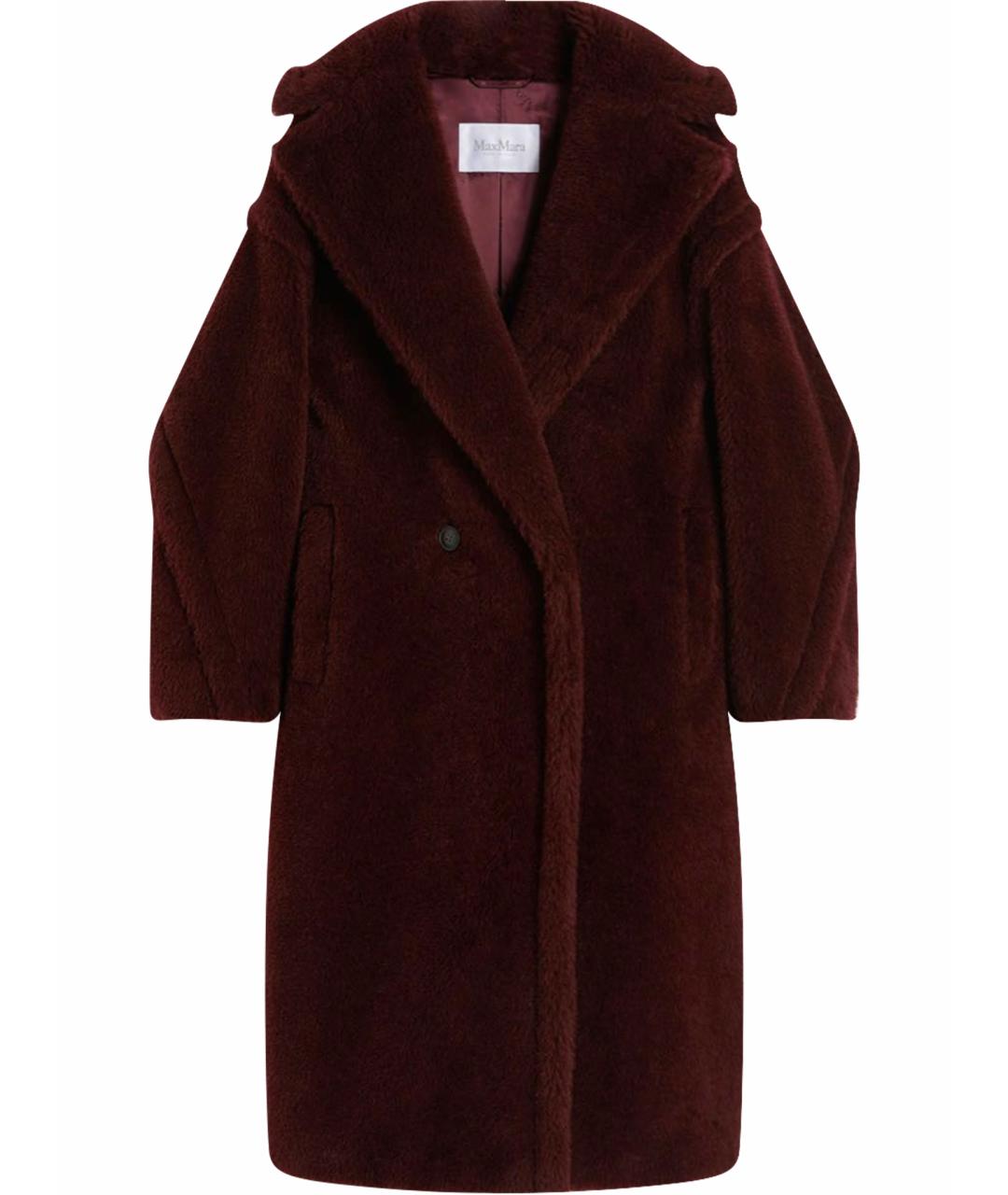 MAX MARA Бордовое шерстяное пальто, фото 1