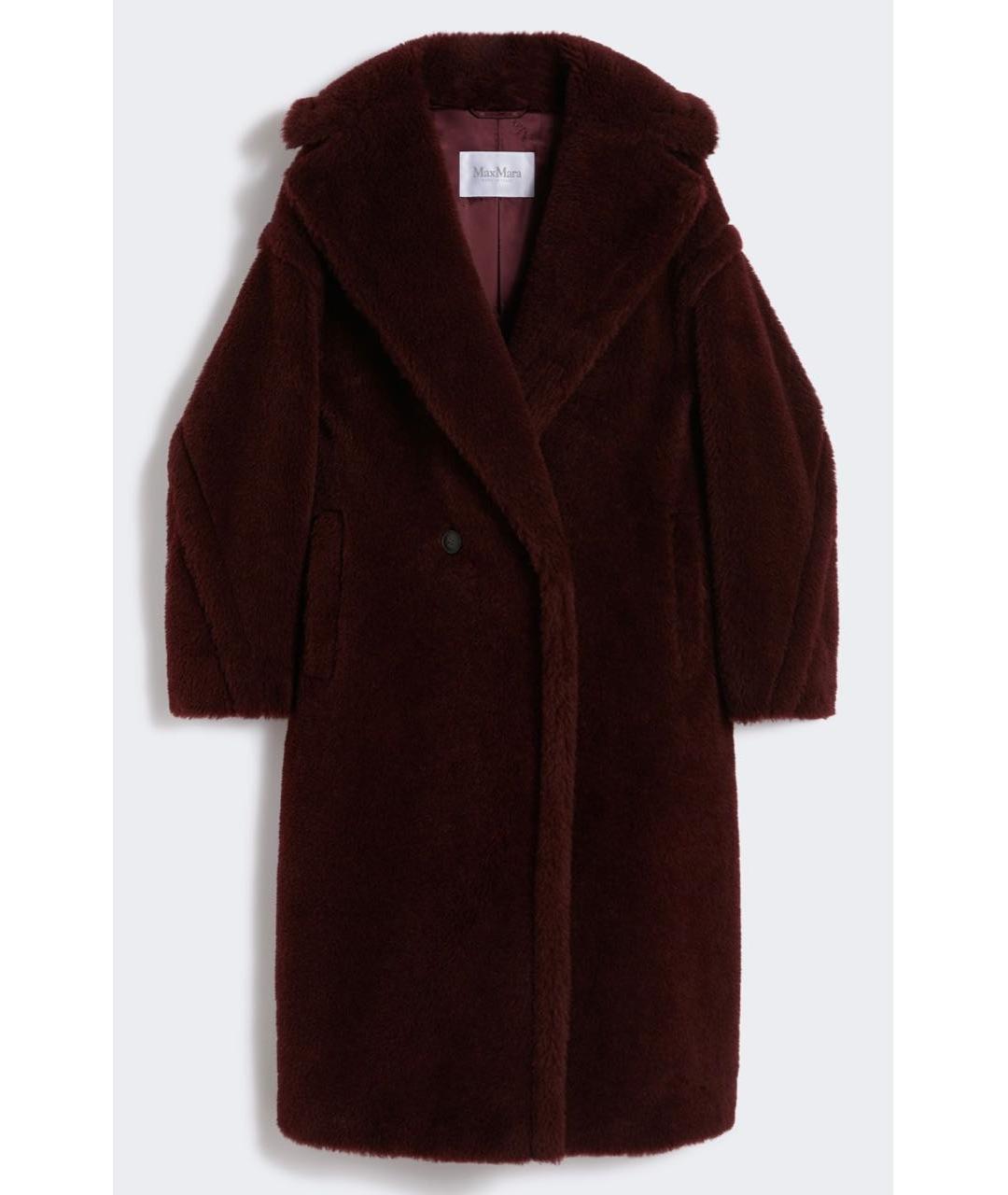 MAX MARA Бордовое шерстяное пальто, фото 4