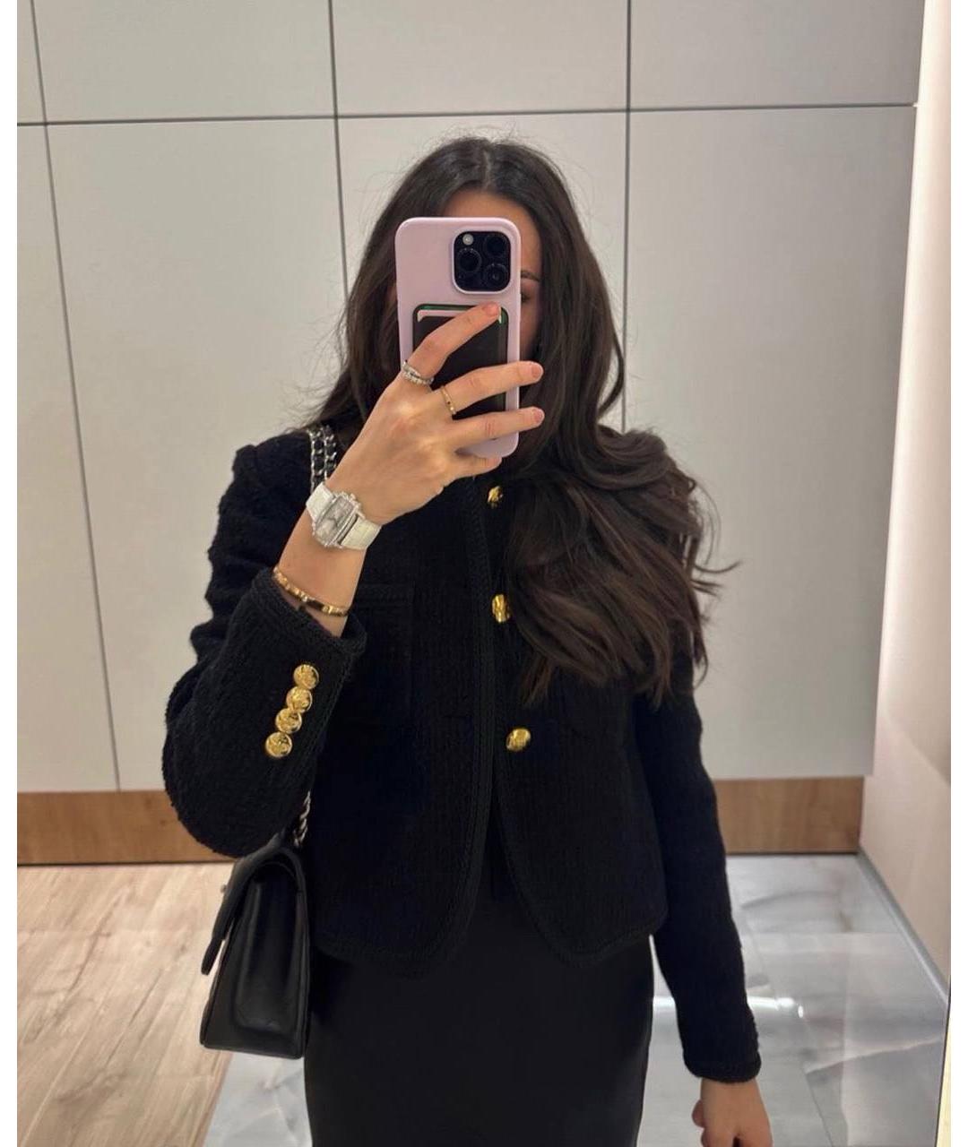 CELINE Черный шерстяной жакет/пиджак, фото 5