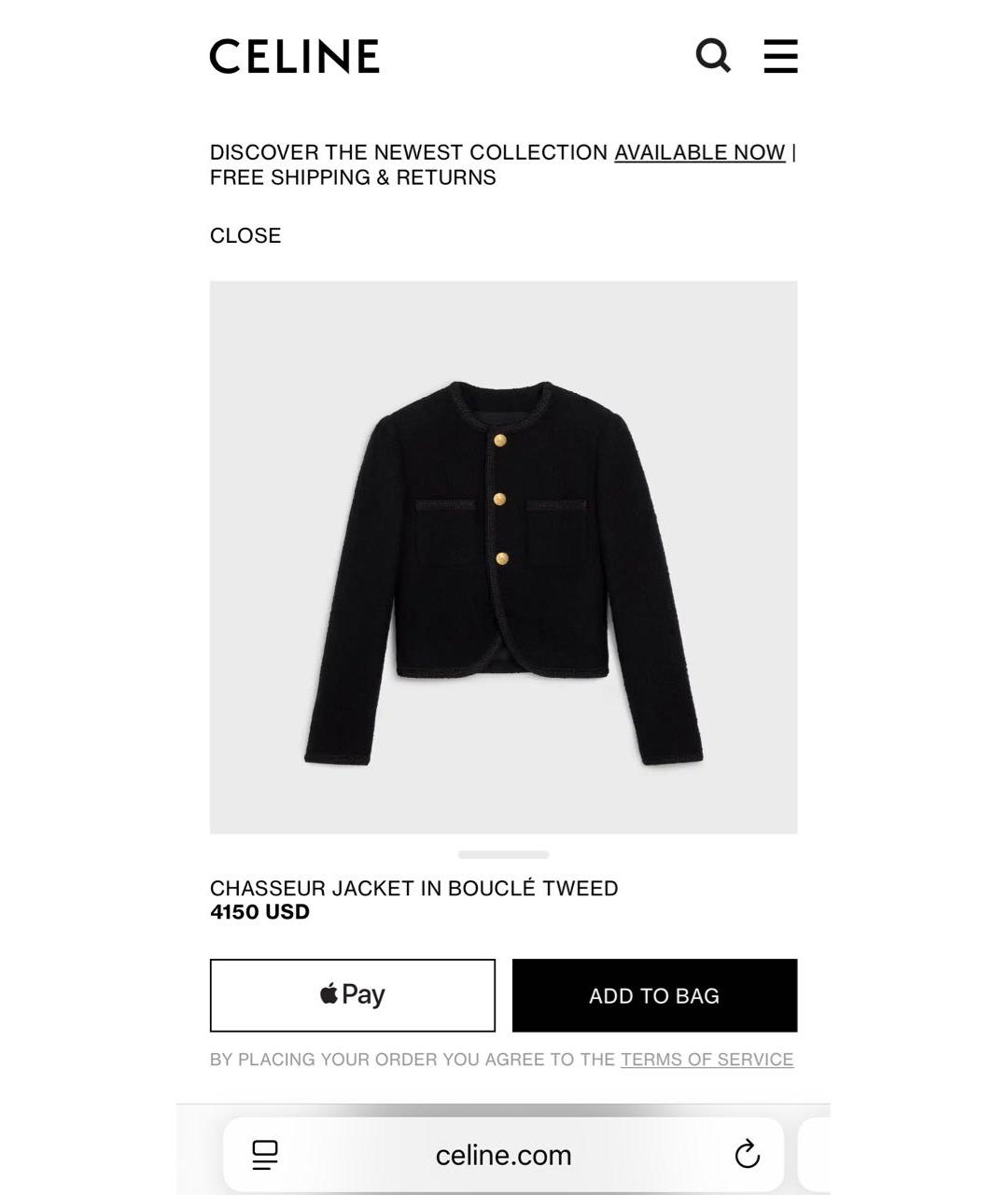 CELINE Черный шерстяной жакет/пиджак, фото 2