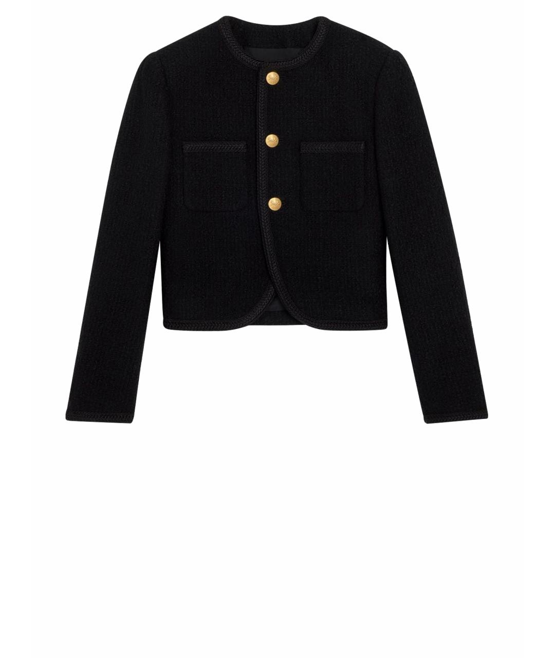 CELINE Черный шерстяной жакет/пиджак, фото 1