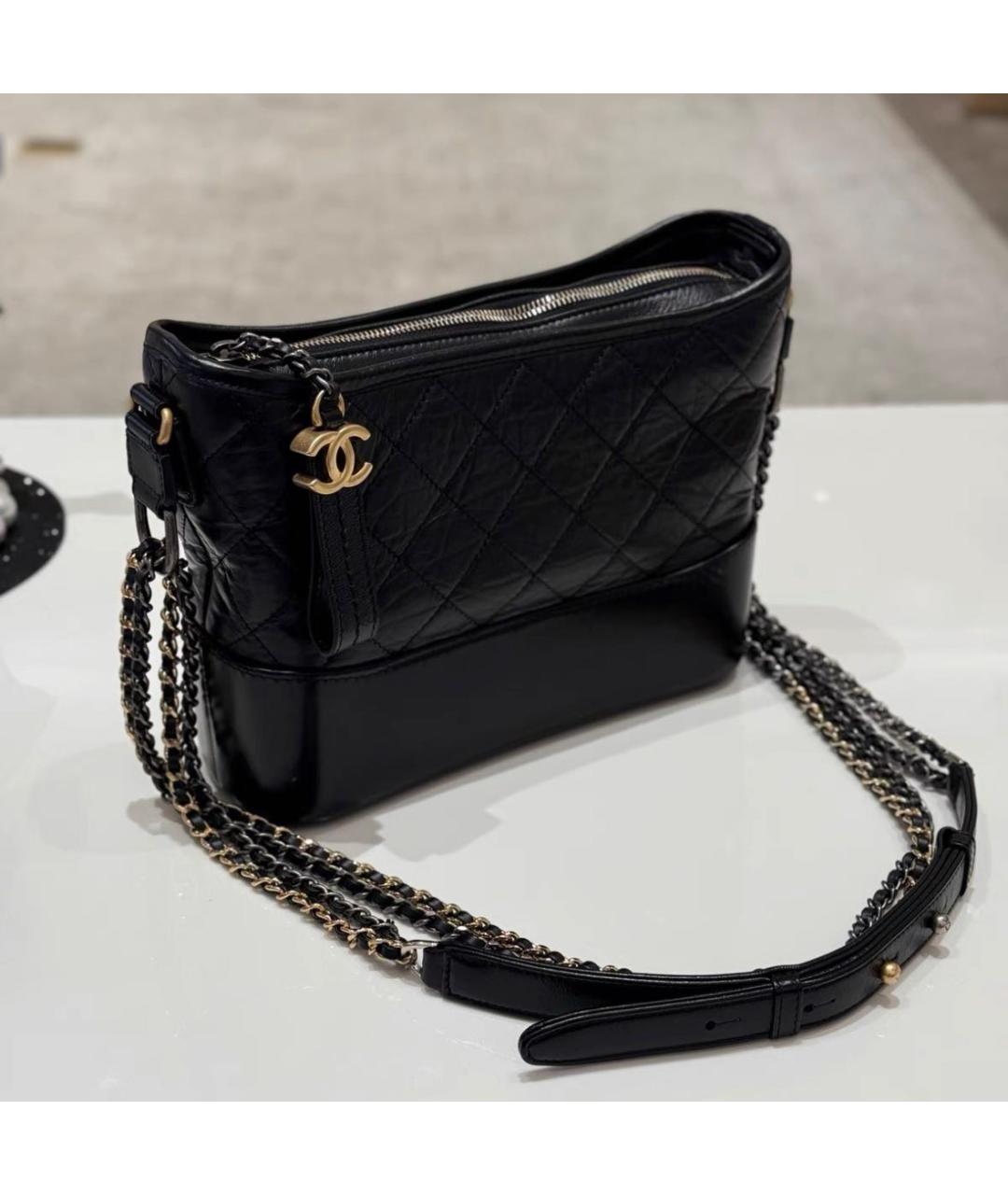 CHANEL Черная кожаная сумка через плечо, фото 4