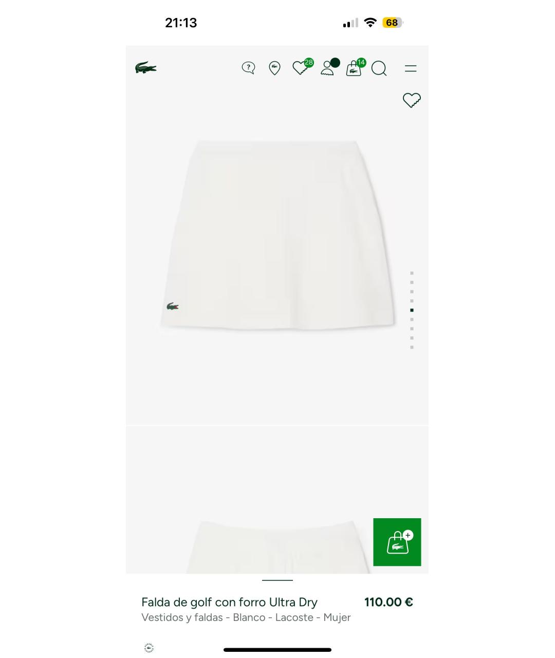 LACOSTE Белые полиэстеровые спортивные брюки и шорты, фото 7