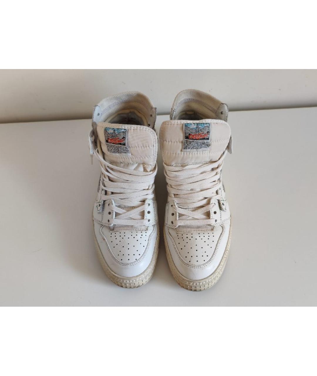 OFF-WHITE Белые кожаные кеды, фото 2