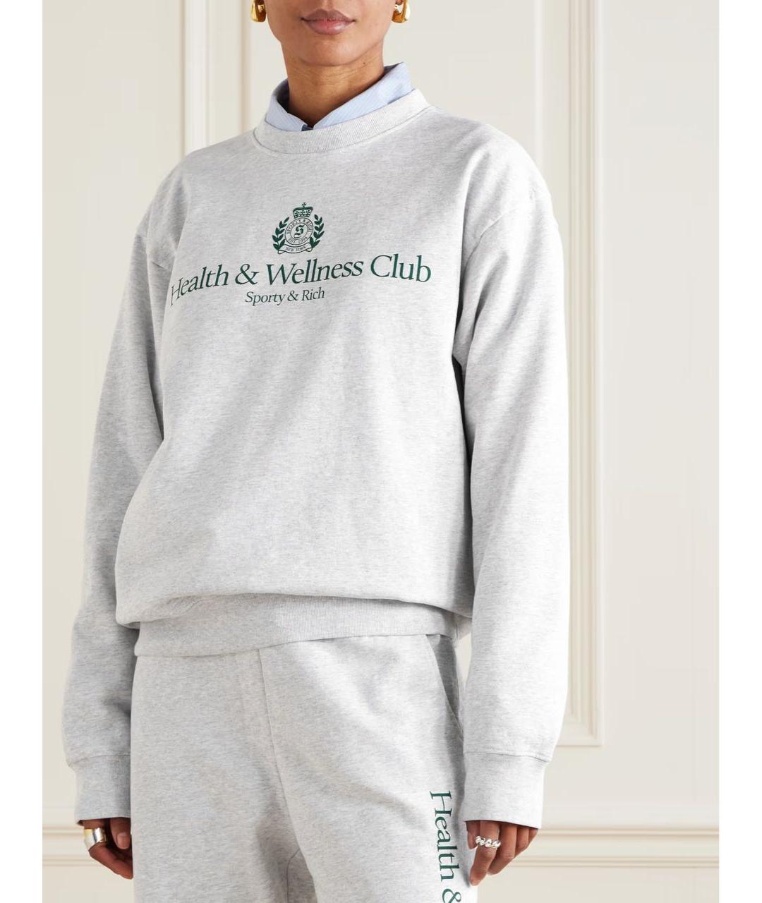 SPORTY AND RICH Серый хлопковый спортивные костюмы, фото 5