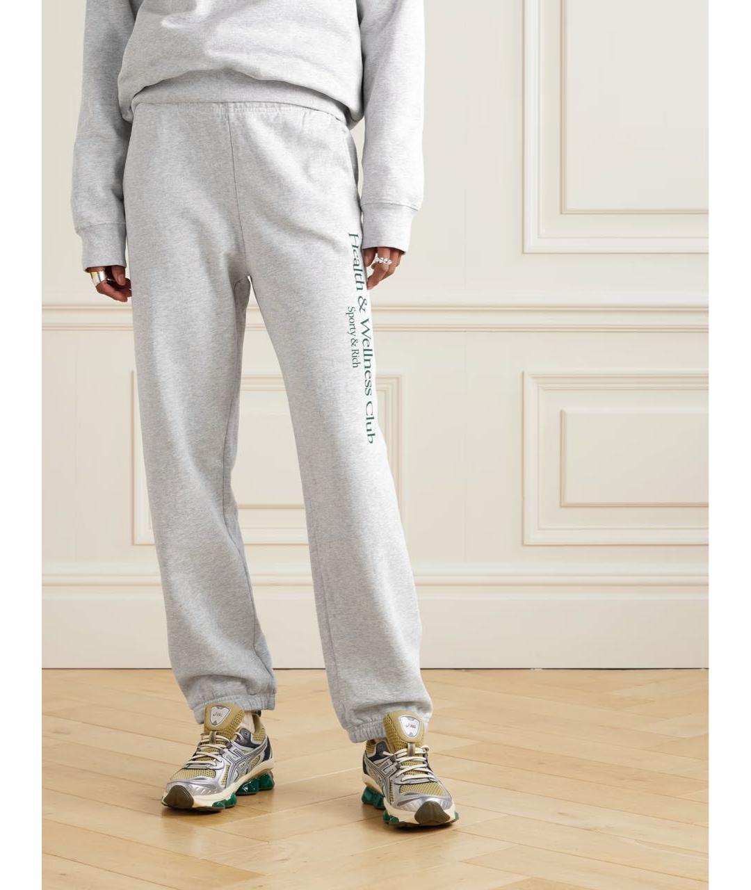 SPORTY AND RICH Серый хлопковый спортивные костюмы, фото 3