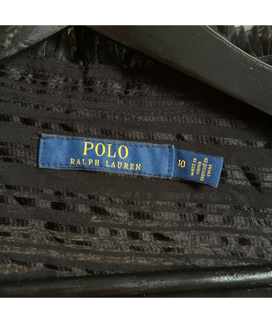 POLO RALPH LAUREN Черная шелковая блузы, фото 4